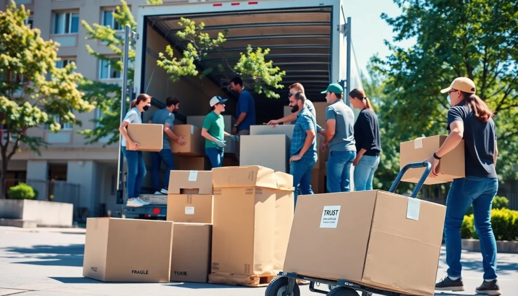 Toronto movers expertly coordinating a relocation process, showcasing teamwork and professionalism.