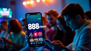 Engaging online betting scene featuring the 888new platform and diverse users enjoying games.