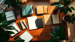 Explore high-quality stationery uk items beautifully arranged on an elegant desk.