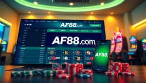 Experience the modern online betting interface of af88.com featuring sports and casino games.