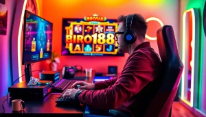 Menghadapi tantangan dalam permainan bro138 slot dengan semangat dan fokus di depan layar.