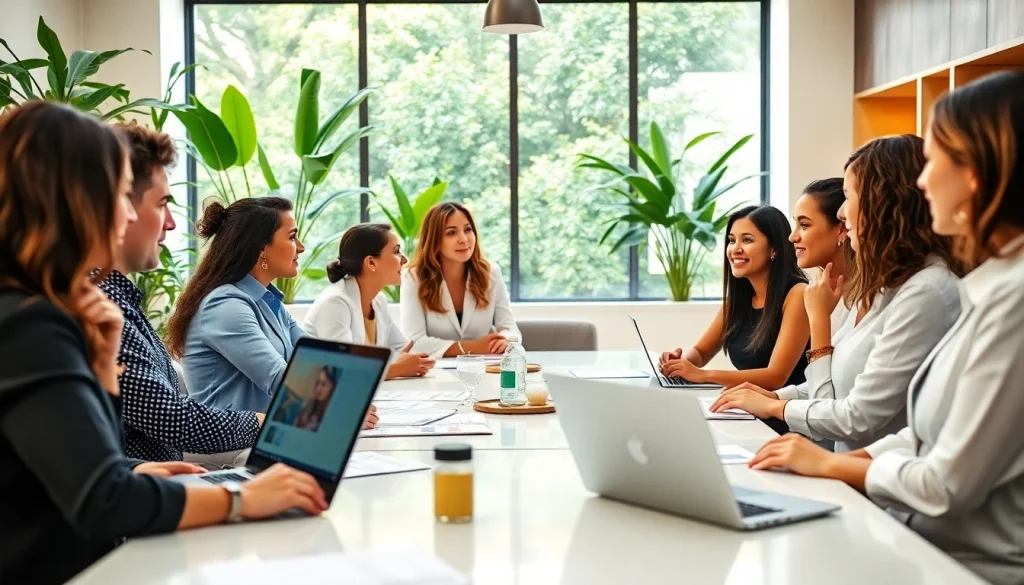 Engaging esthetician marketing ideas session showcasing collaboration and creativity