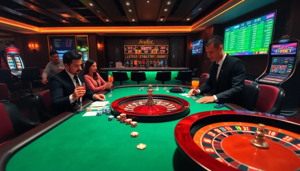 Engage in thrilling gameplay at link 188bet with luxurious tables and vibrant chips.