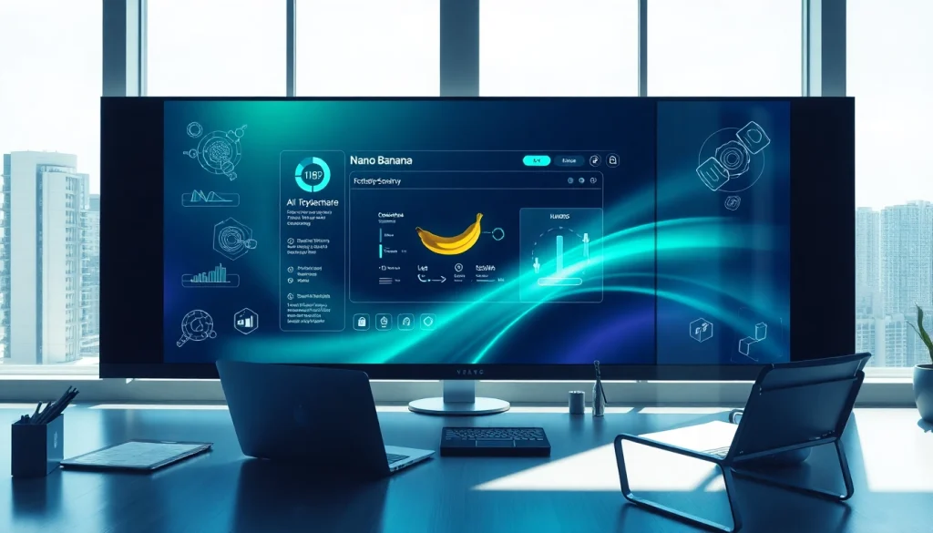 Nano Banana Pro interface displayed in a modern workspace designed for innovation and creativity.