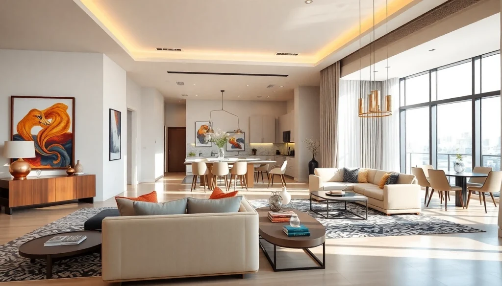 Showcasing stunning interior design dubai with modern luxury furnishings in bright, inviting space.