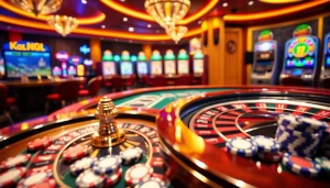 KJC ONL player engaging with thrilling casino games at a luxurious gaming table.