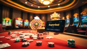 Experience the thrill of gambling with Superbet Download featuring vibrant casino tables and dynamic gameplay.