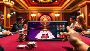 Engage with the lively poker action at Trang chủ Hay88, showcasing a vibrant casino atmosphere.