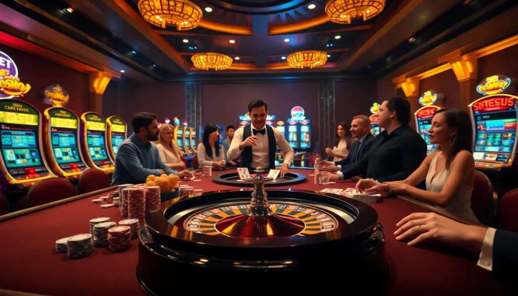 Action-packed gaming moment at 789BET casino with roulette and poker excitement.