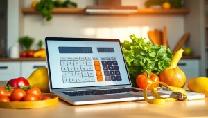 Calculate your macros with a personalized macro calculator setup featuring healthy foods.