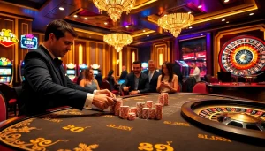 Exciting gameplay at a luxurious casino table featuring AF88 COM.