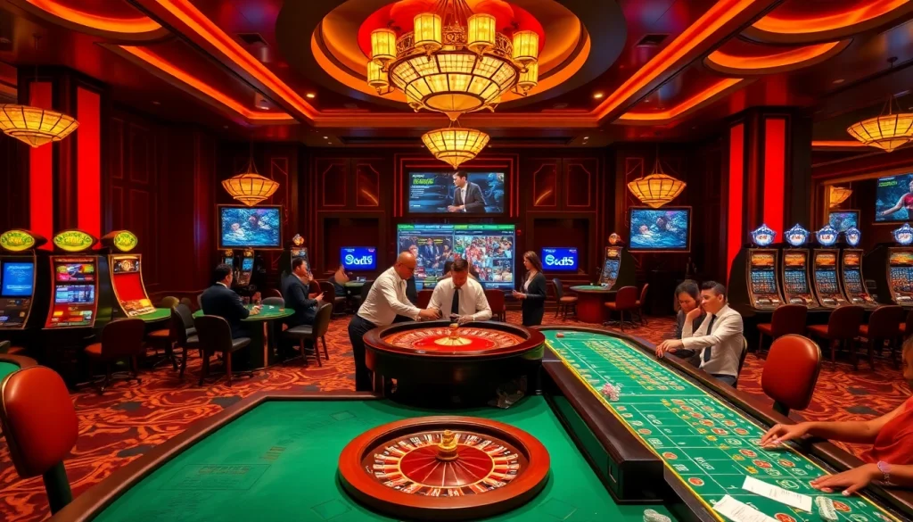 Engage in thrilling betting with god55 sports at luxurious casino tables adorned with chips and cards.