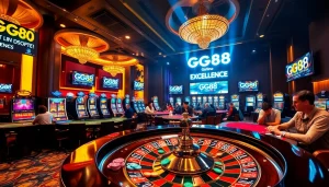 Experience the excitement at GG88 with thrilling casino games and vibrant gaming tables.