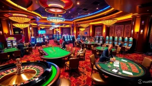 Experience the excitement of gambling at vua99 with vibrant casino tables and engaging players.
