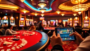 Exciting gaming experience at GG88 com showcases vibrant casino tables and online gambling interface.