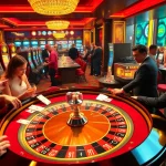 Players enjoying intense moments with MMOO at a luxurious casino roulette table.