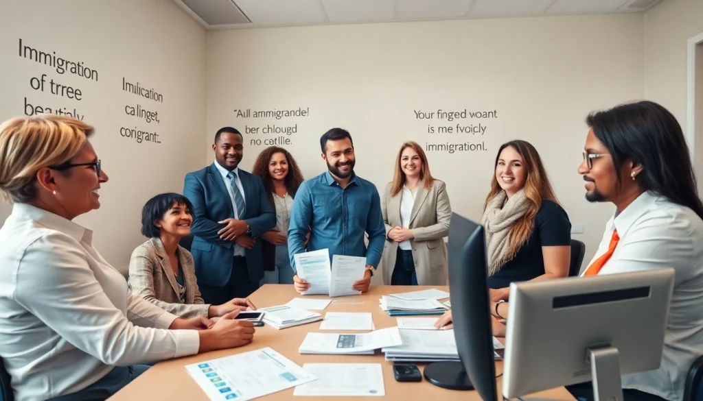 Consultation with a trusted australia migration agent in a welcoming office setting