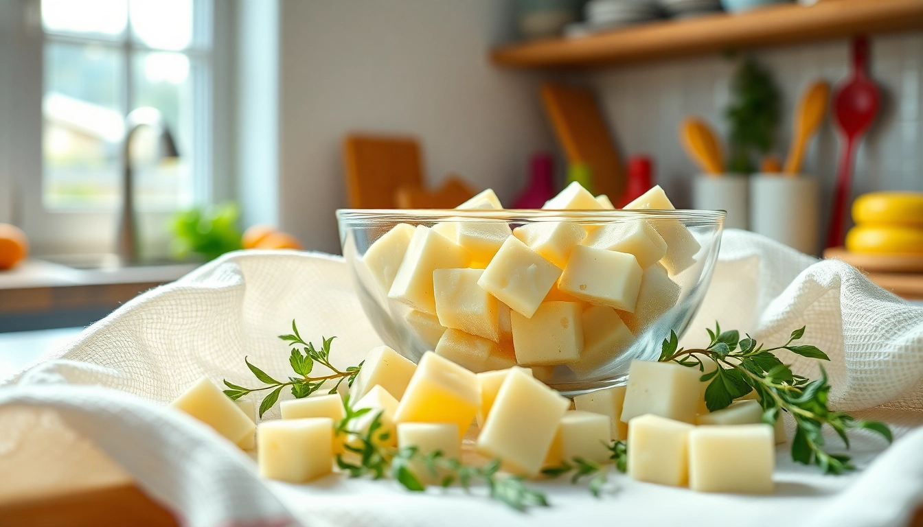 Kaasdoek gebruikt bij het maken van zelfgemaakte kaas met verse ingrediënten.