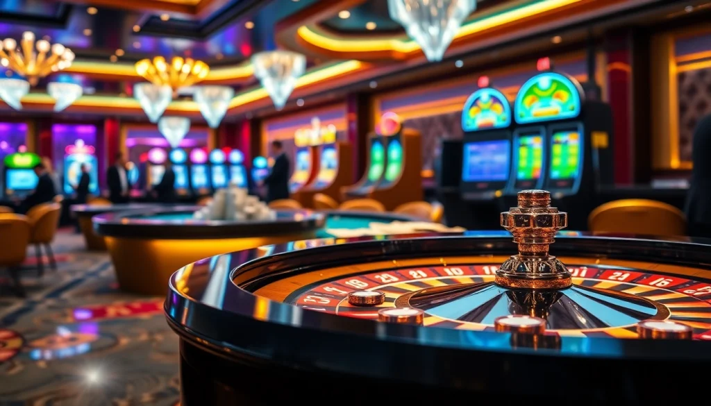 Experience the excitement of Luckywin with engaging casino visuals featuring vibrant games.