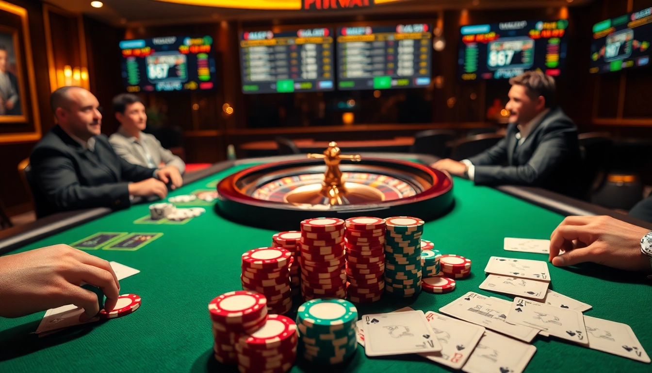 Experience the thrill of casino gaming with https://88t.art/ as players strategize at a stylish poker table.