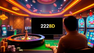 Experience thrilling gameplay at 222BD with vibrant casino visuals and immersive gaming elements.
