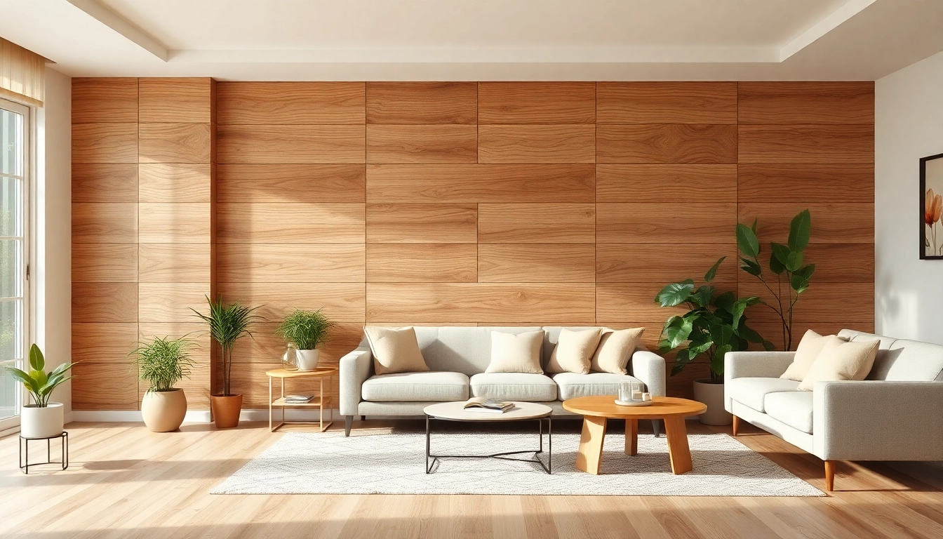 Enhance your space with a stylish wood panel decor wall that adds warmth and texture.