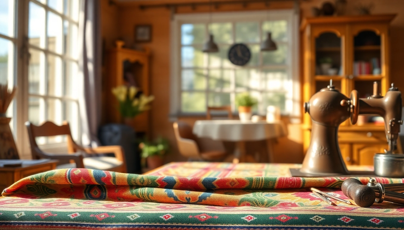 Brabantse bont fabric pattern beautifully displayed in a cozy setting, highlighting its vibrant colors and rich heritage.