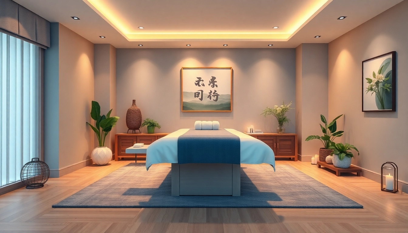 Relaxing 서울출장마사지 environment with soothing decorations and ambiance.