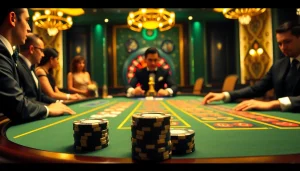 Experience the thrill of high-stakes poker at xx88, featuring vibrant lighting and sophisticated gameplay.