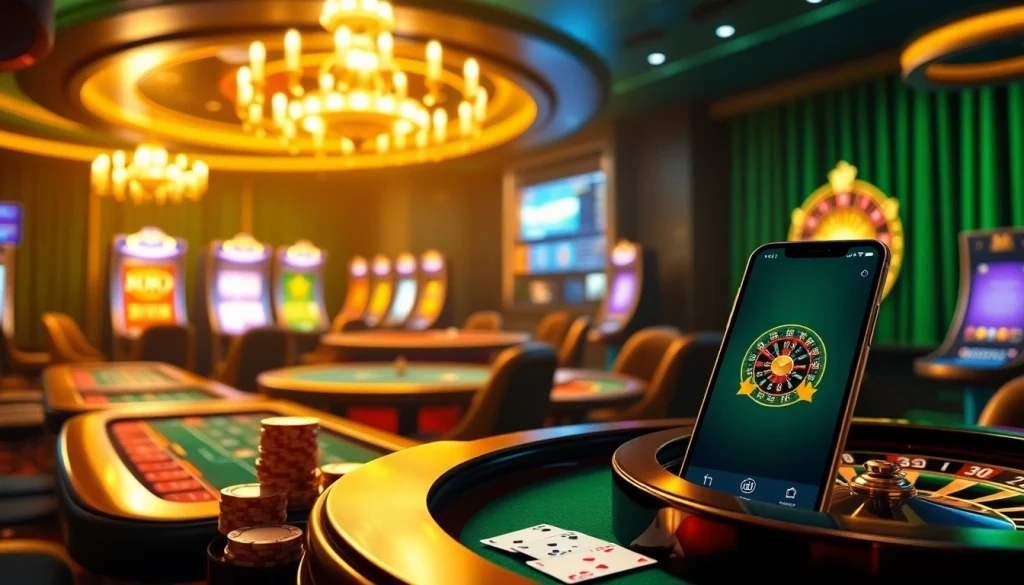 Players engaging with vibrant online casino experiences at Lc88, showcasing excitement and luxury.