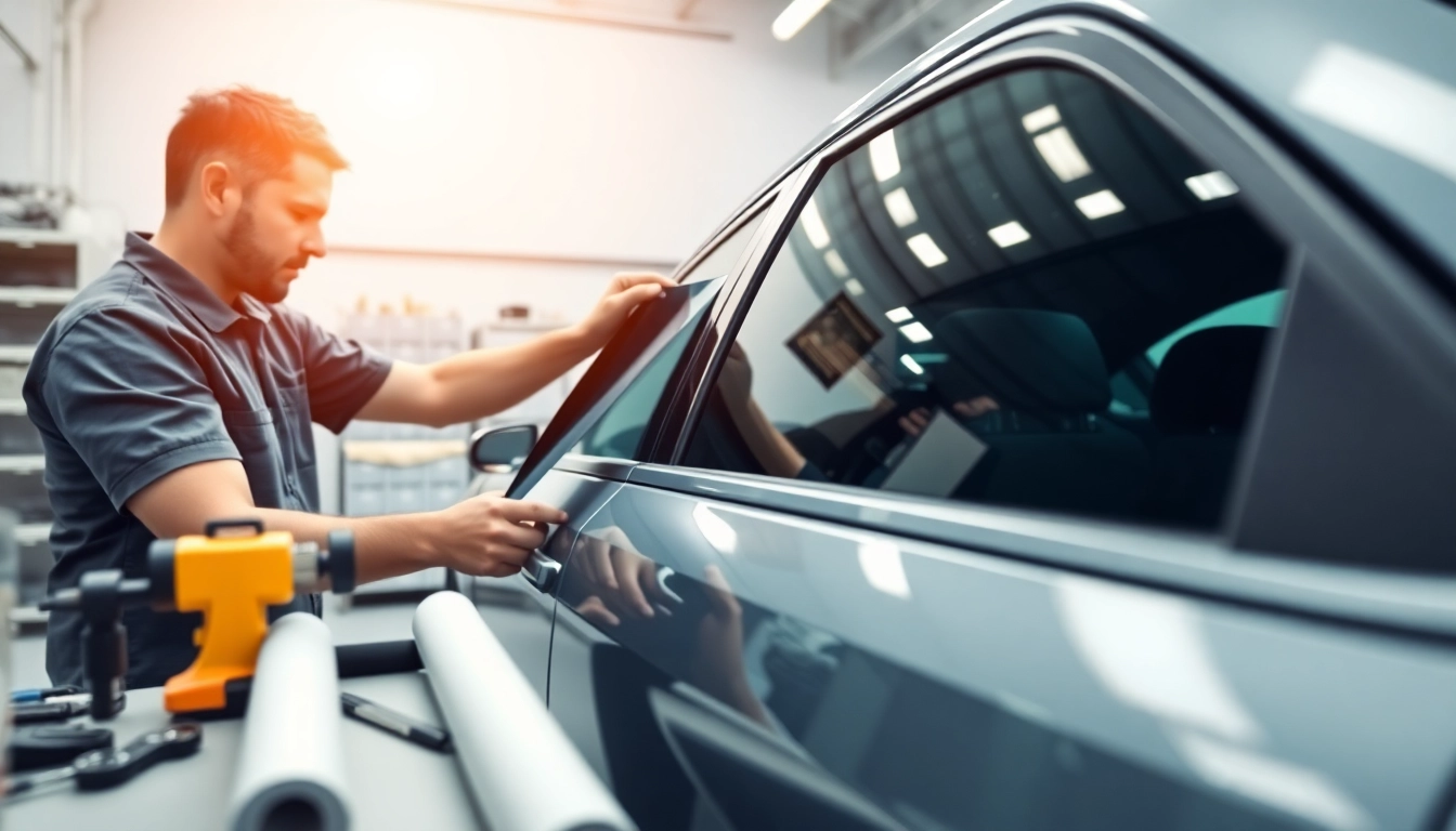 Enhance your ride with the best window tint Chattanooga TN, showcased in a professional workshop setting.