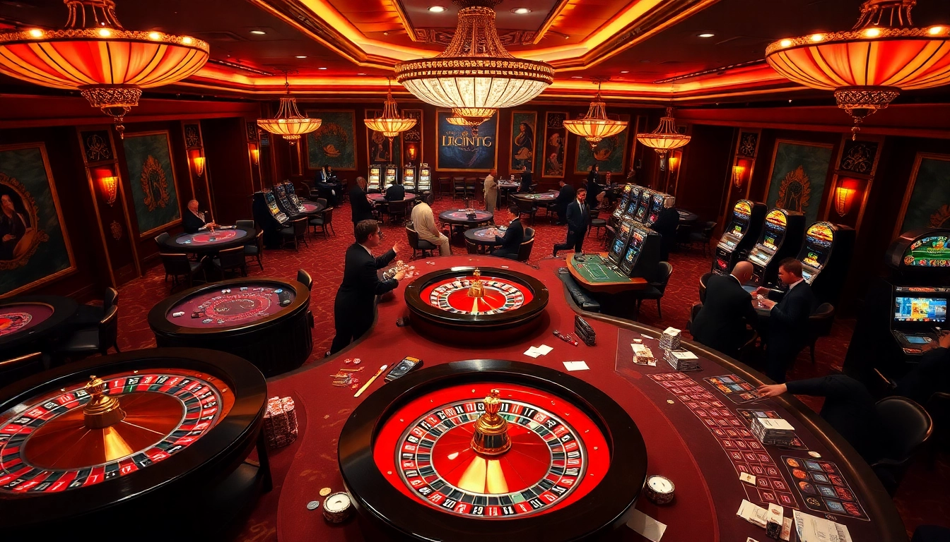 Experience the thrill of zonafilm as players engage in high-stakes gambling at luxurious casino tables.