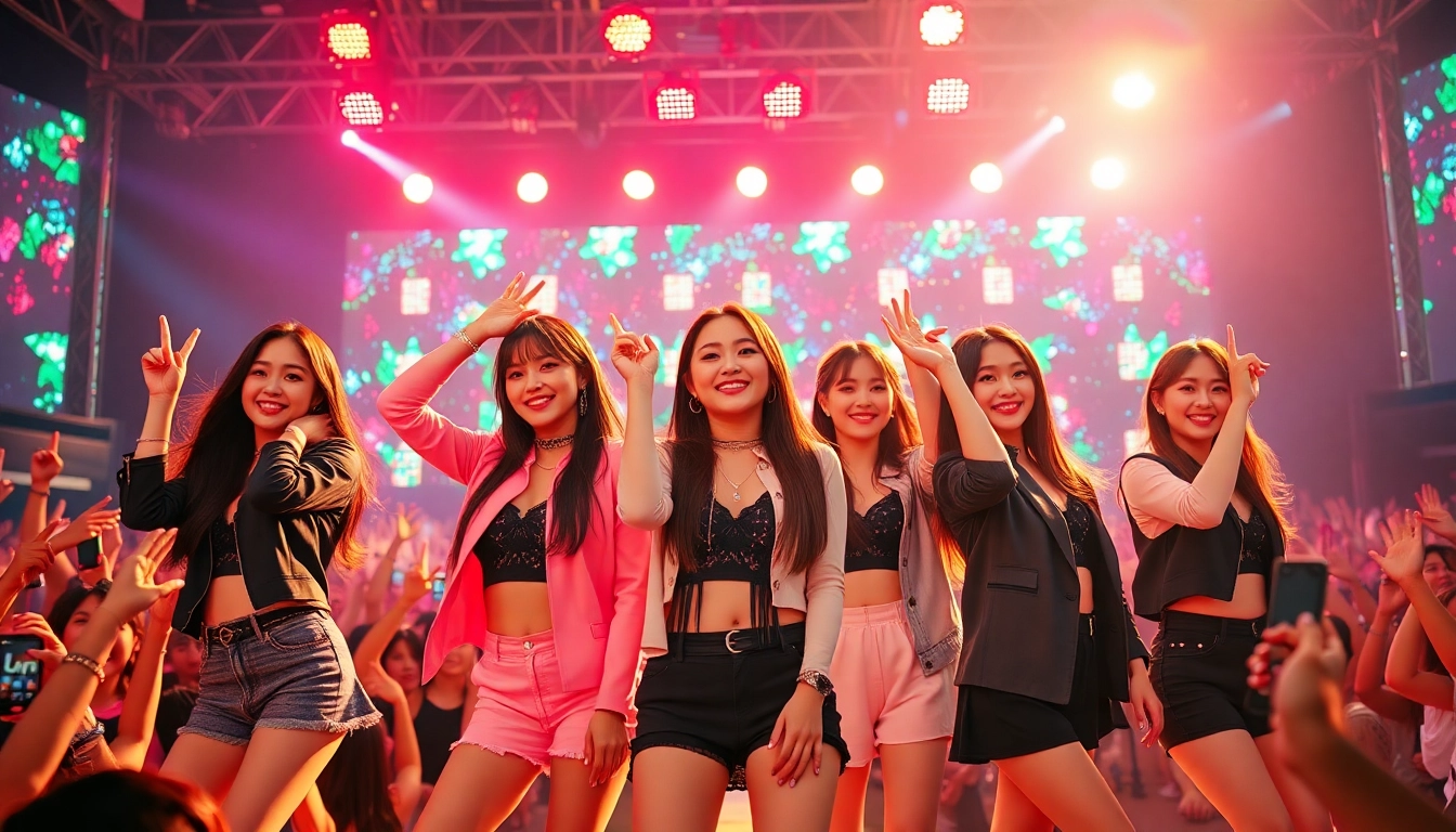 Blackpink news featuring the vibrant performance of the K-pop group on stage.