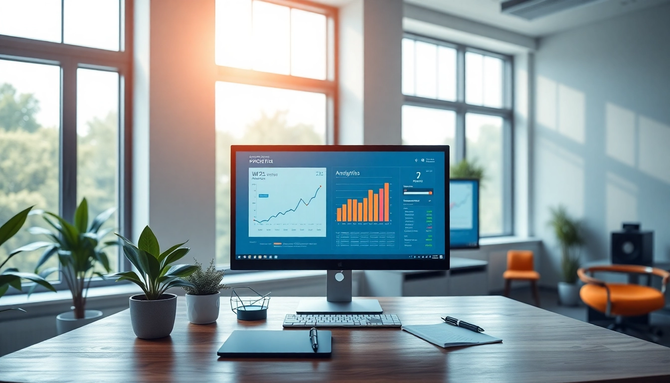展示 WPS Office 办公套件生产力工具的办公工作区，现代设计与充满活力的装饰。