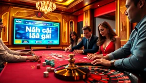 Experience thrilling moments at Nhà cái đá gà, with players engaged in high-stakes gambling.