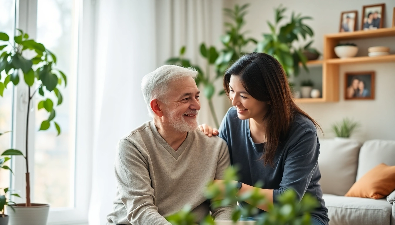 Caregiver providing senior care austin tx in a bright, welcoming home setting.