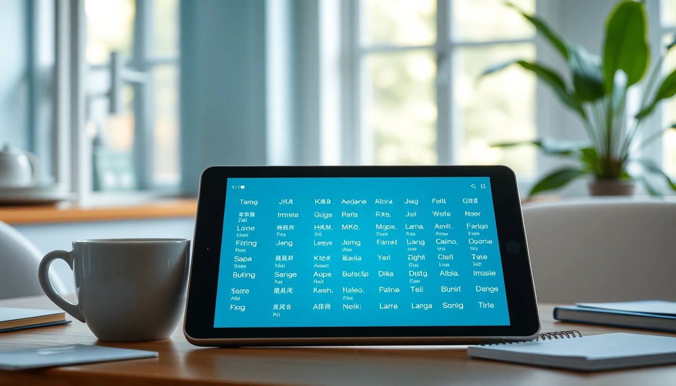 Interactive translation app interface showcasing 有道翻译 in a modern workspace.