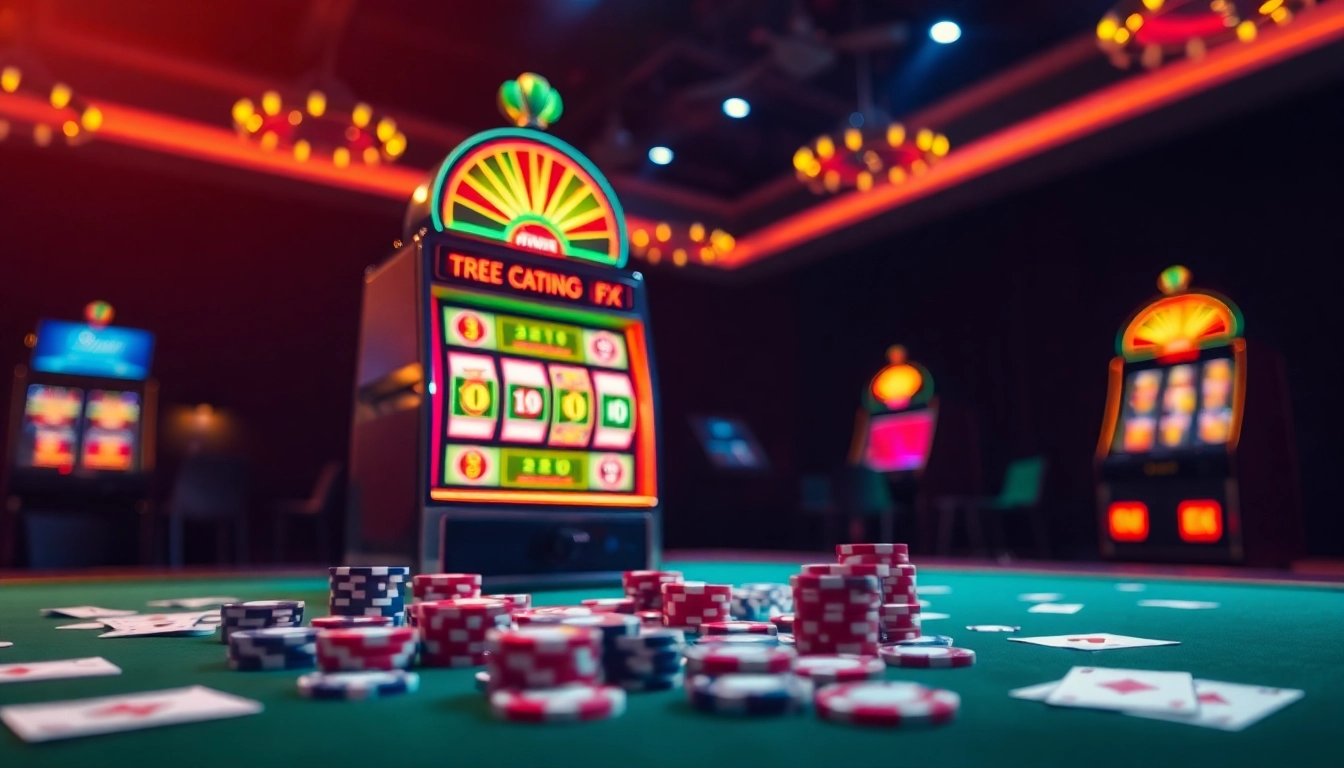 Menangkan jackpot pada slot online yang menakjubkan di tengah suasana casino yang cerah.