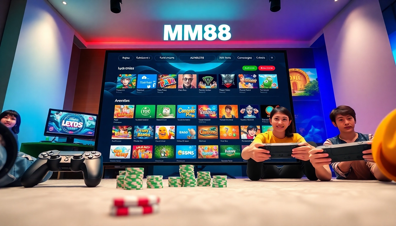 Immersive gaming experience with MM88, showcasing user-friendly interface and diverse game options.