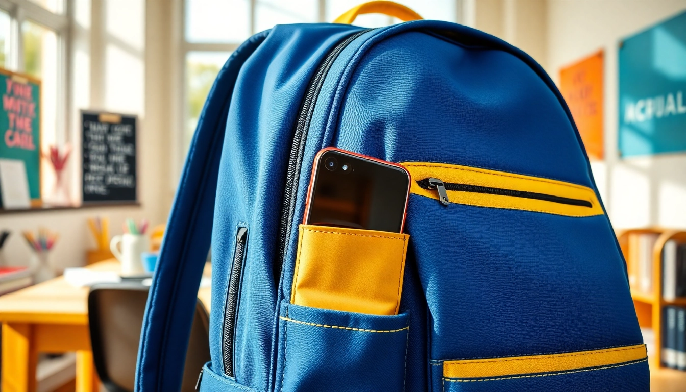 Die Handytasche Schule bietet sicheren Platz für Smartphones in einer stylischen Schultasche.