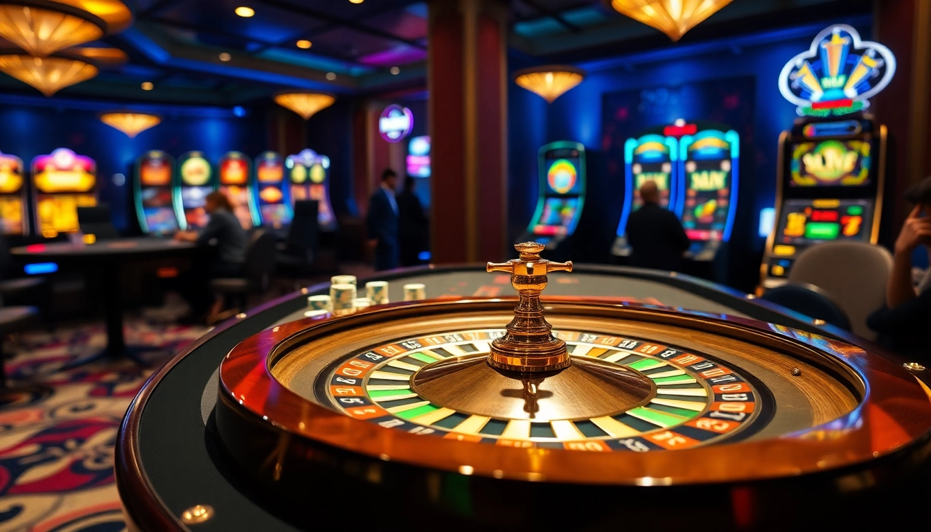 Experience the excitement of MM88 at a luxurious casino with engaging poker gameplay and roulette.