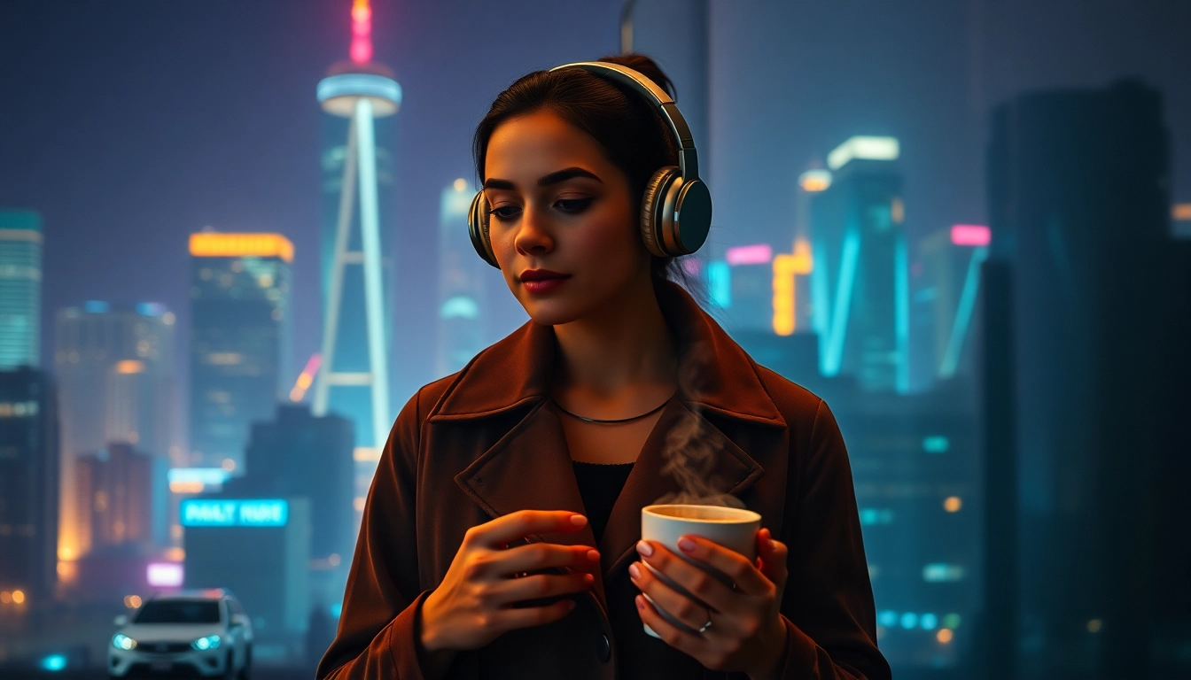 Generate unique prompts with the image to prompt ai tool showcasing a woman in a city.