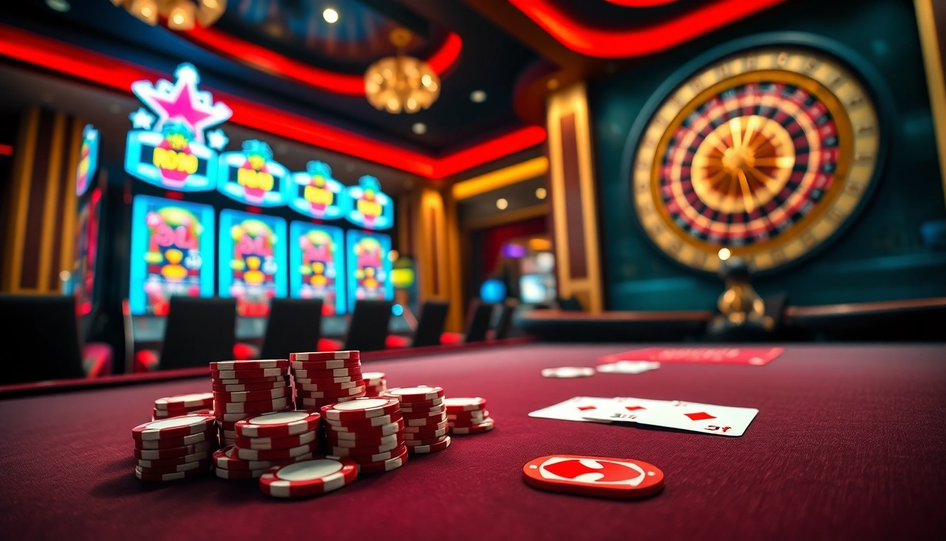 Experience the thrill at RR99 casino with vibrant gaming tables and luxurious surroundings.